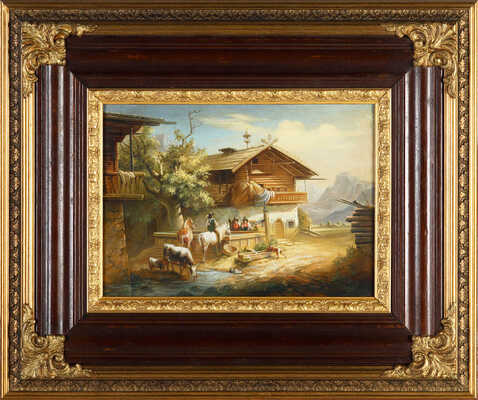 Неизвестный художник. Пейзаж с рекой